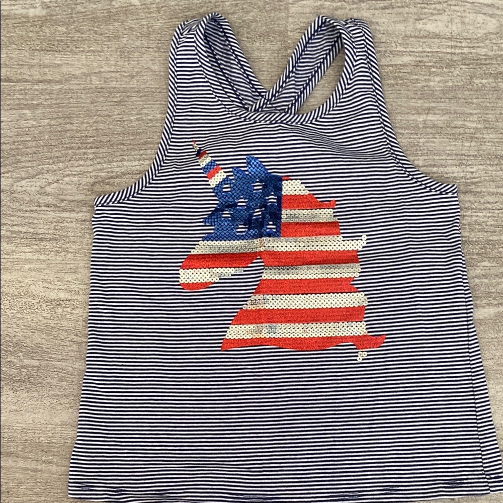 Striped Unicorn Tank Top